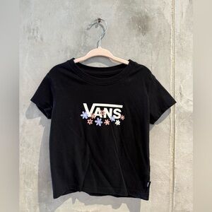 Vans Black T-Shirt with Floral Design